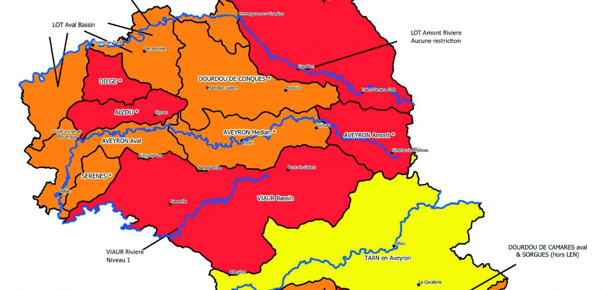 Déconfinement. Sécheresse : le département passe en rouge pour l’eau potable et les bassins Lot et Aveyron Amont en “crise”
