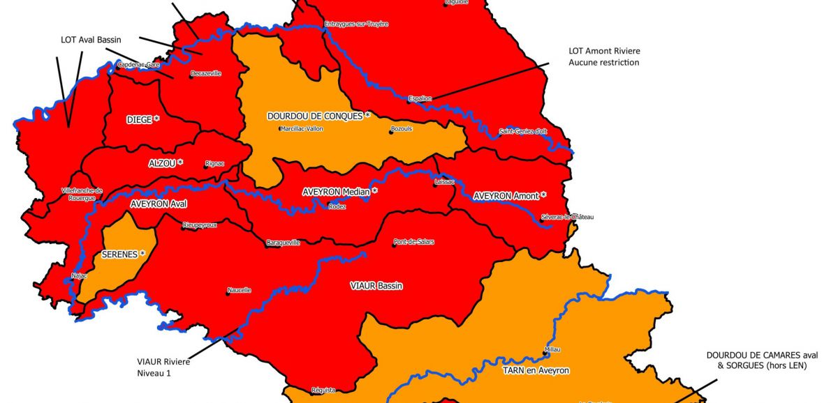 Sécheresse. Aveyron : nouvelles mesures de restriction de l’usage d’eau potable

