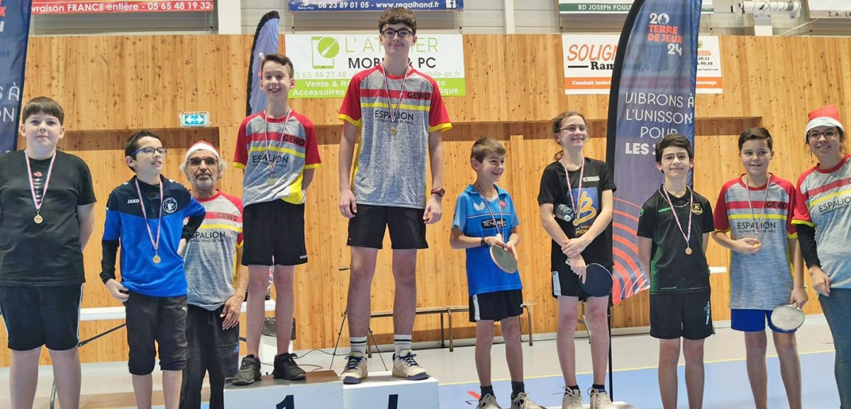 Espalion Aveyron Tennis de Table. Première journée du championnat de l'Aveyron par équipes “Jeunes” 