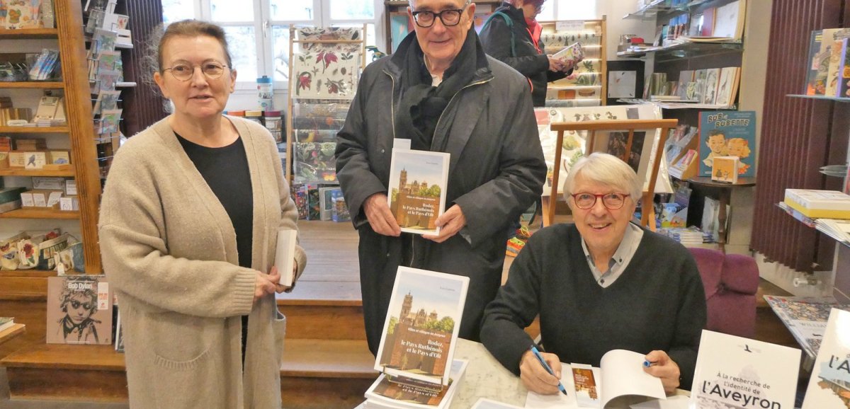 Dédicaces chez Pont Virgule. Yves Gantou emmène  ses lecteurs à la découverte du patrimoine culturel aveyronnais 