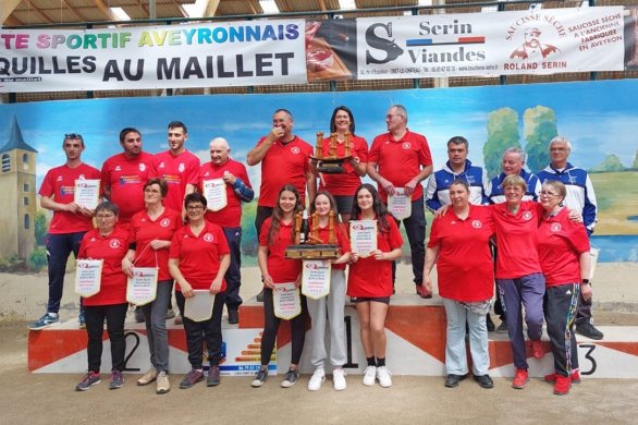 Sainte-Geneviève. Finale du championnat de l'Aveyron de quilles au maillet : les Génovéfains bien représentés sur le podium
