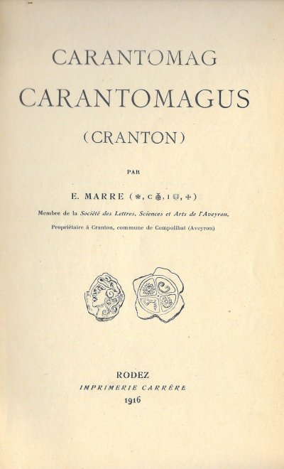Couverture de l'ouvrage de Marre sur Carantomag.