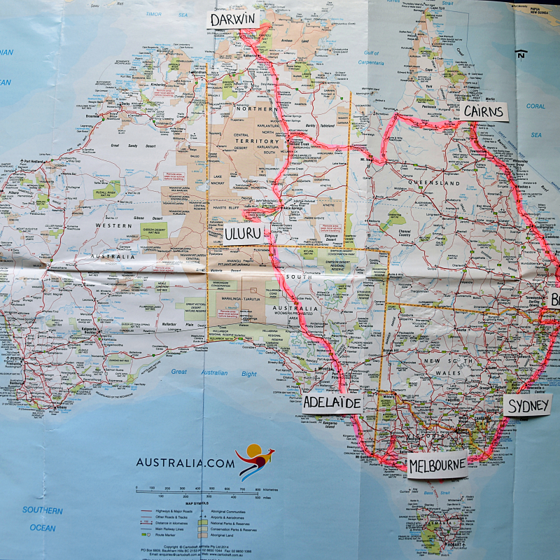 17.500 km et la moitié de l’Australie parcourue. - Justine Joffre