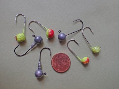 Têtes plombées rondes de 1 à 2 gr