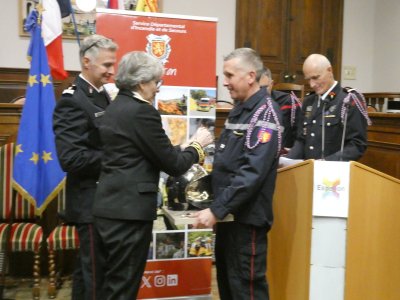 Rodolphe Viaud honoré pour 31 ans de service.